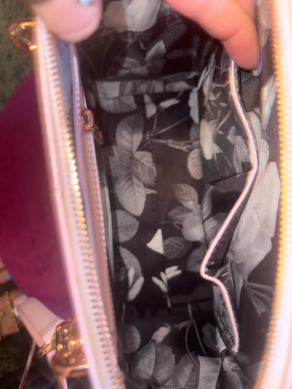 Ted Baker Pale Pink Bow Satchel with Gold Hardware - Picture 6 of 6